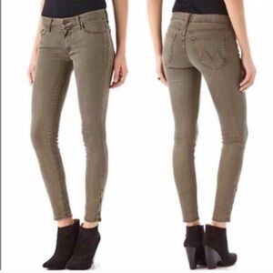 MOTHER The Looker Pop Jean Sherwood Forest Green Fall Designer Sz 27